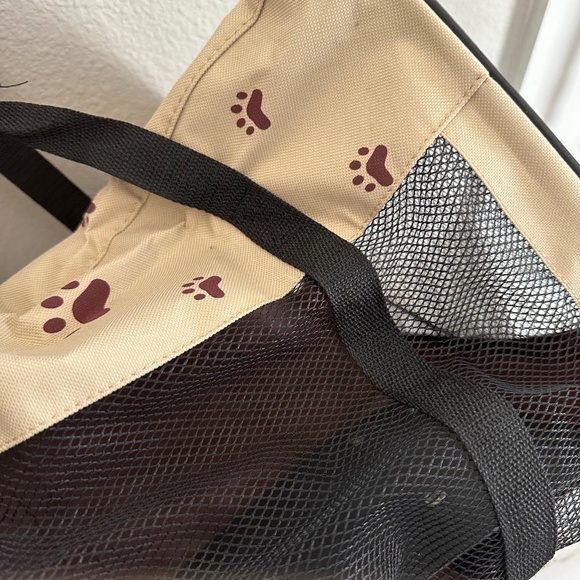 Dog & Cat Traveling Carrier with Wheels Paw Print Pet Travel Bag - Picture 14 of 16